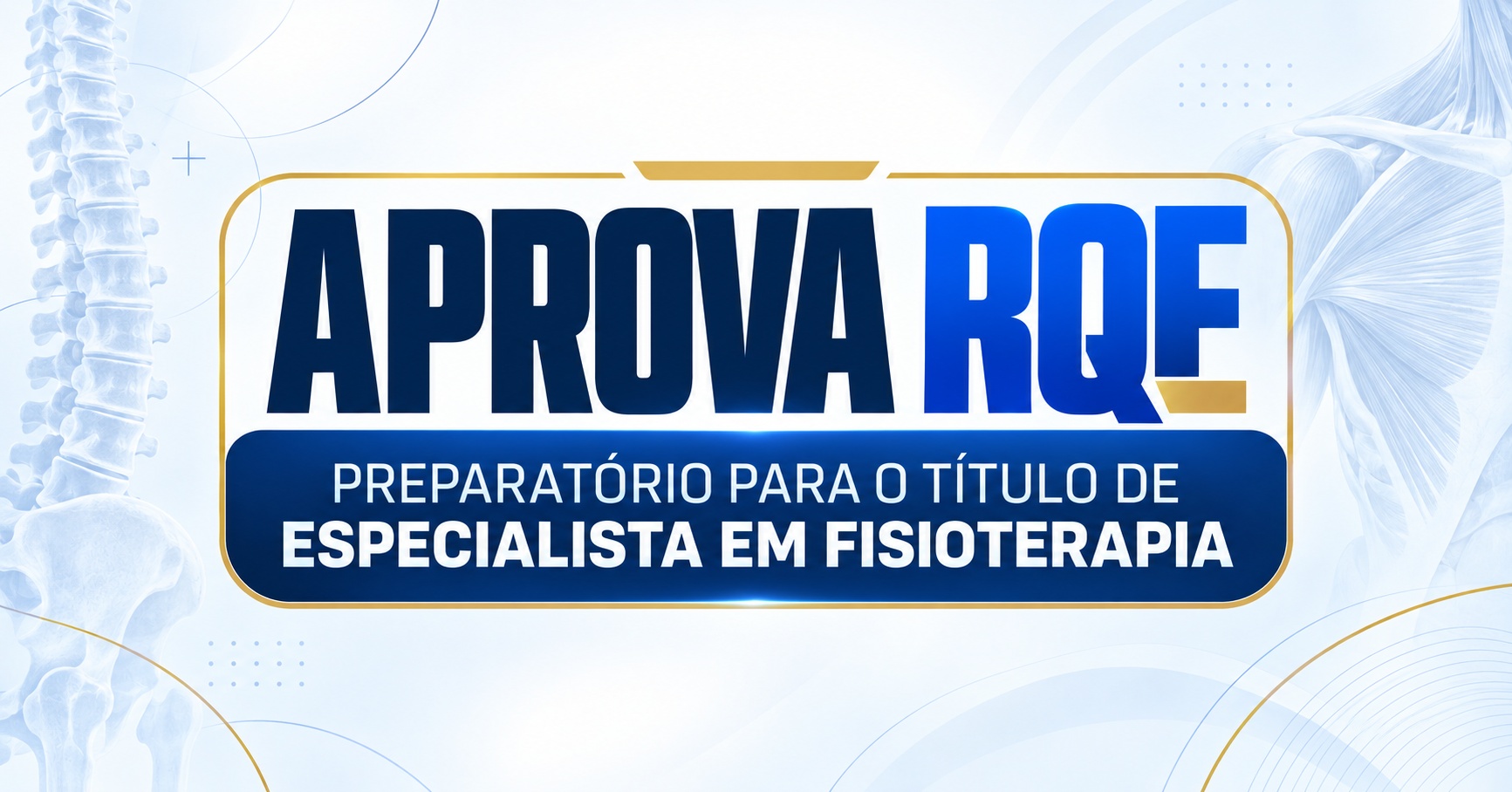 Identidade visual do APROVA RQE, preparatório para a prova de título de especialista em fisioterapia